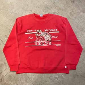 1980s RUSSELL SWEAT SHIRT RED "TERPS"