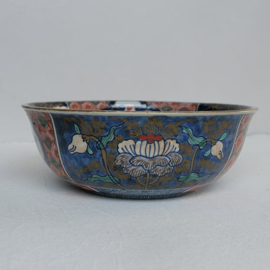 30706】伊万里の大鉢 明治/ Imari Big Bowl Botan/ Meiji | 古道具・器