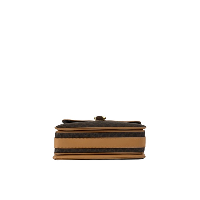 CELINE セリーヌ マカダム ショルダーバッグ ブラウン ホースビット PVC レザー vintage ヴィンテージ オールド jdj37k