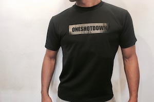 ONESHOTDOWN ボックスロゴ ドライTシャツ