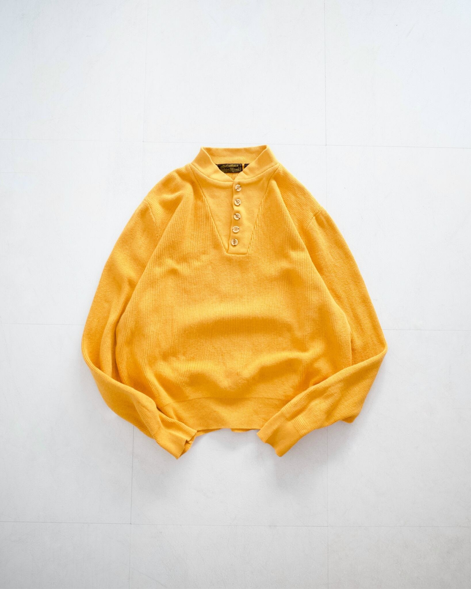 90s Eddie Bauer】5Buttons Henry Neck Cotton Knit | used.memento