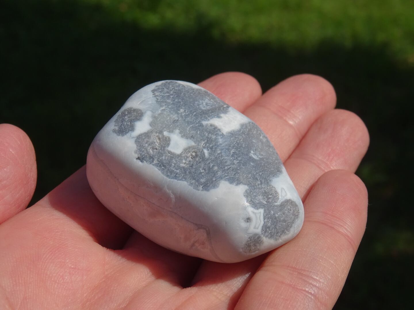 瑪瑙の石 石狩瑪瑙（White Blue） | 虹石屋