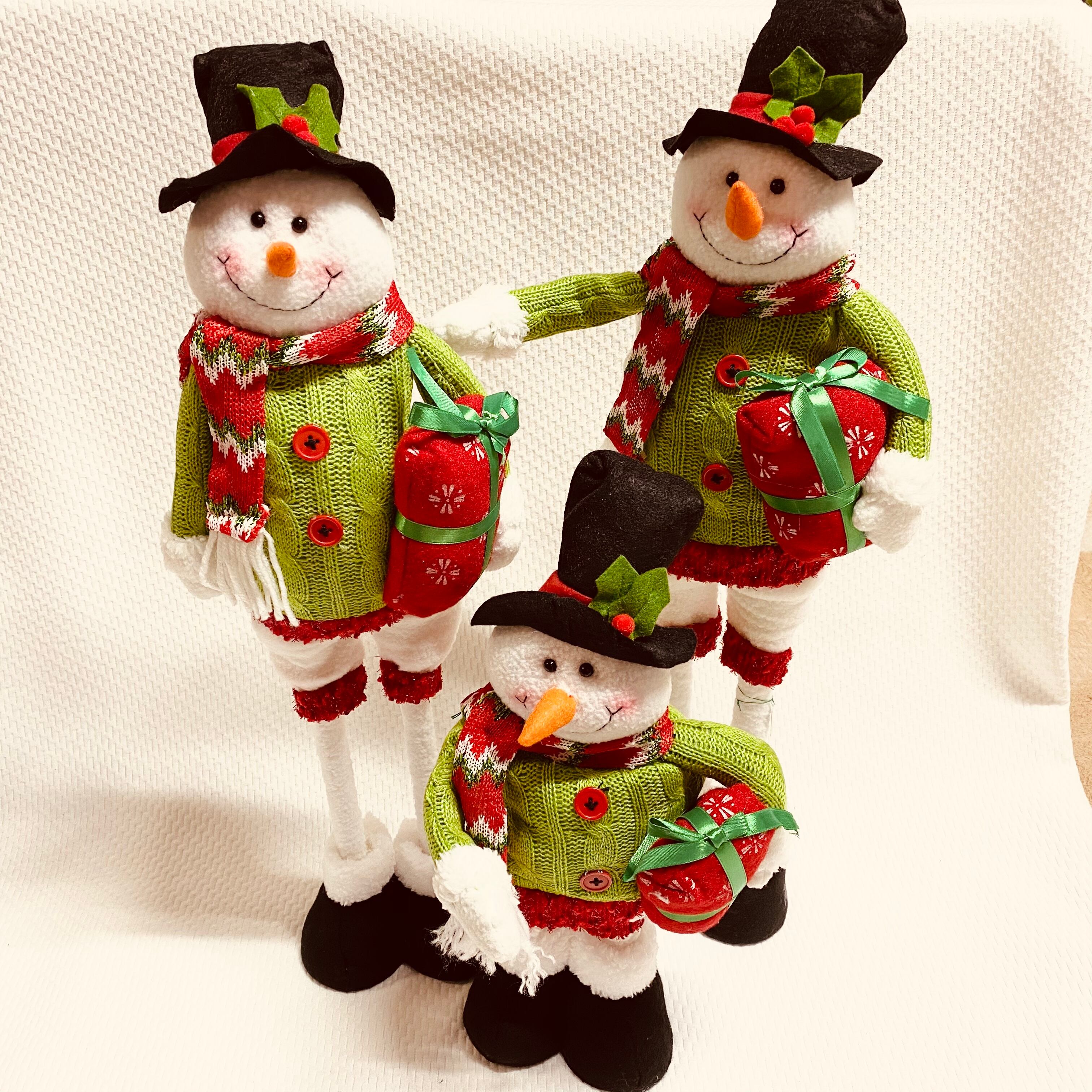 のびのびスノーマン 60㎝ クリスマス雑貨 スノーマン人形ぬいぐるみ