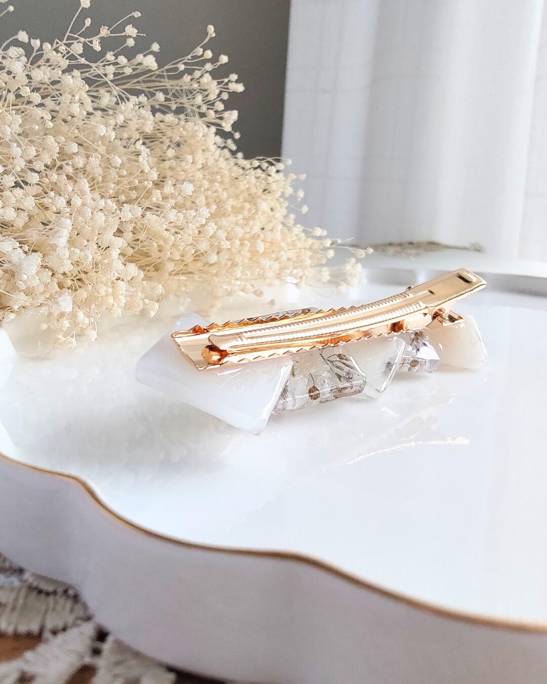 レジン 大人可愛い ヘアゴム ポニーフック ブローチ キーホルダー 本物  