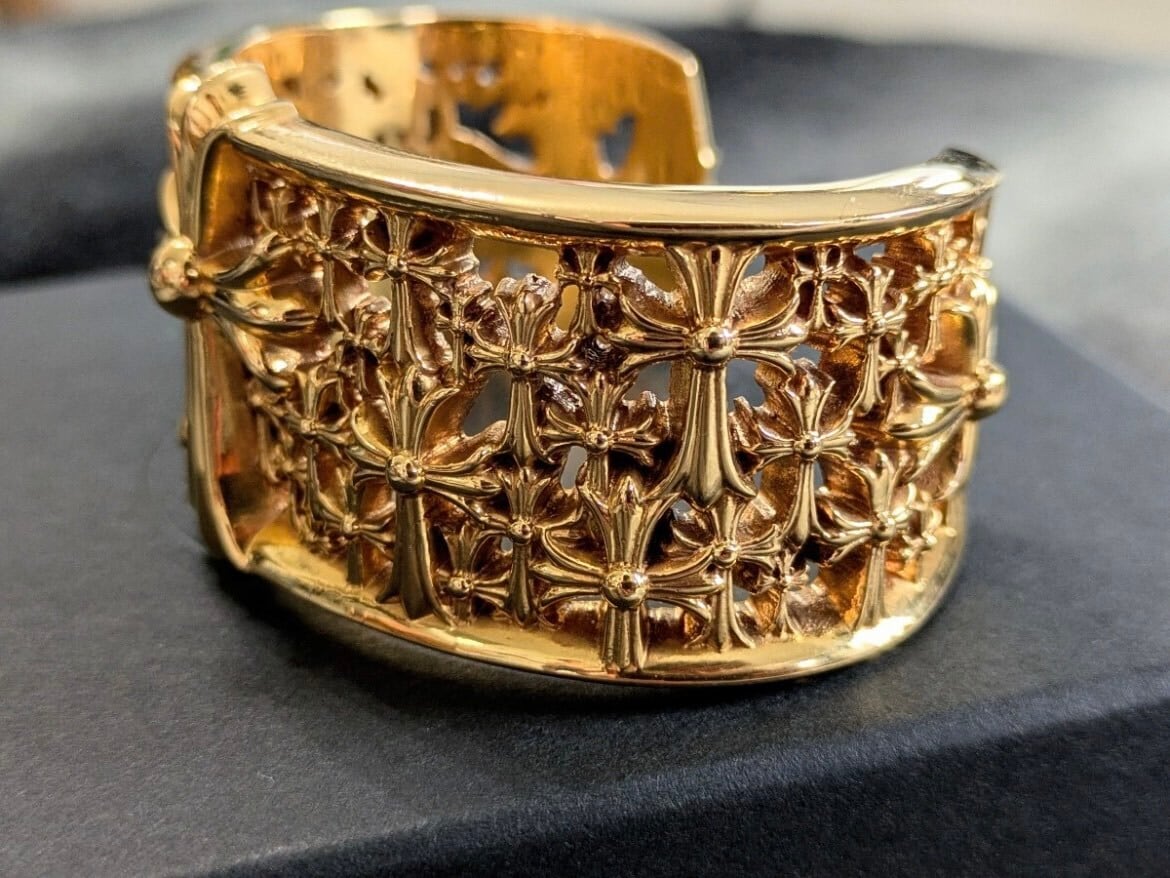 CHROME HEARTS クロムハーツ 22k セメタリー バングル カフス