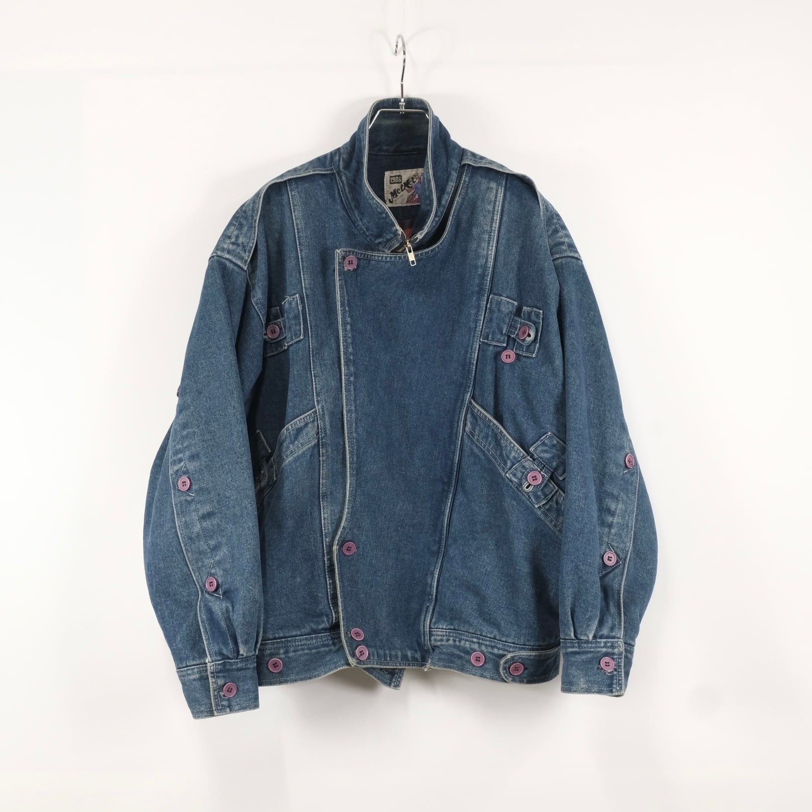 1970-80s French Vintage Indigo China Jacket | vintageano