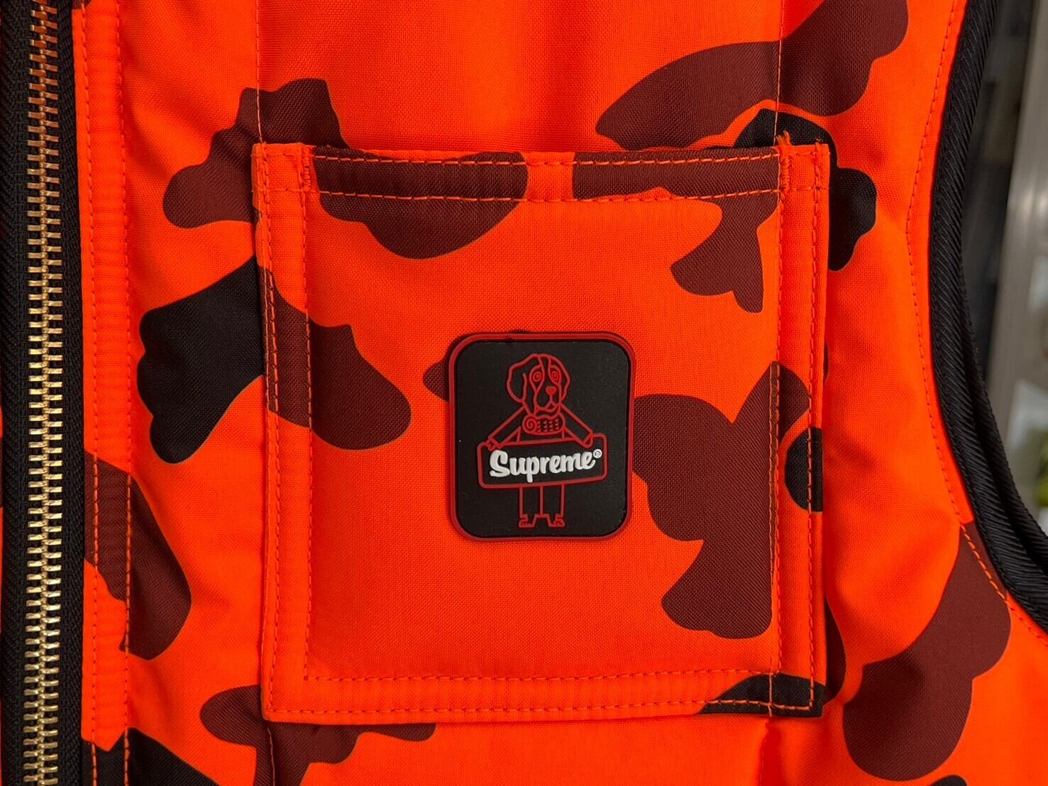 Supreme REFRIGIWEAR INSULATED IRON-TUFF VEST ORANGE CAMO LARGE 