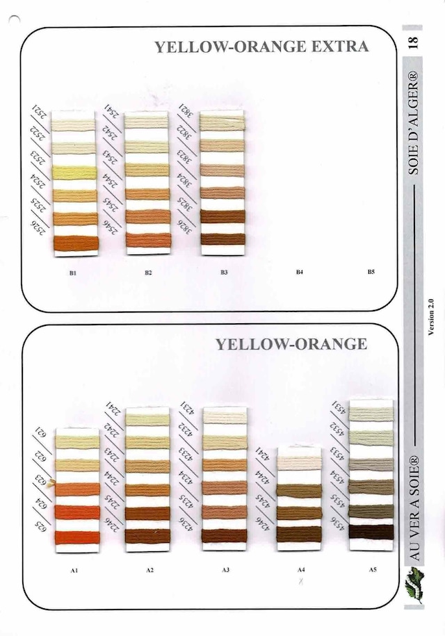 Au ver a soie / Soie d'Alger / シルク刺繍糸 / Yellow-Orange - P18