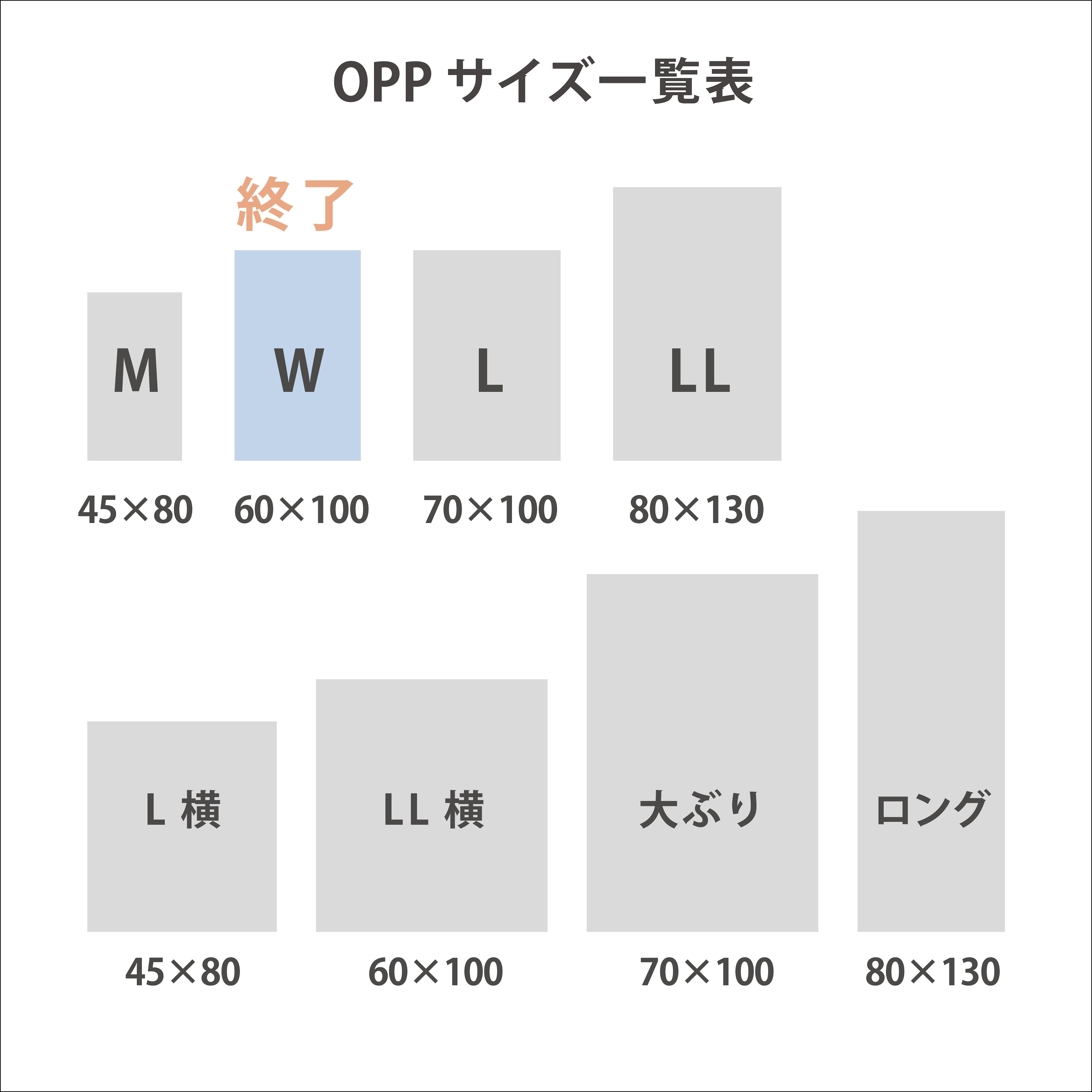 環境に配慮】日本製 OPP袋 大ぶり台紙用 シールなし ラッピング用透明
