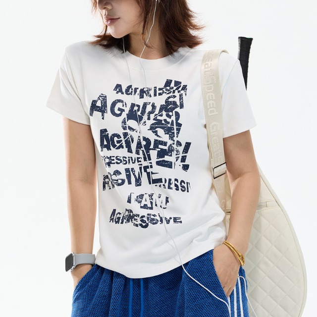 crush logo short-sleeve tee　クラッシュロゴ半袖ティー　J2082