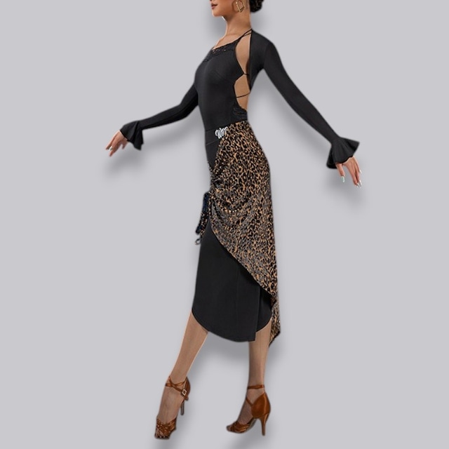 レオパード ドレープ アシンメトリー タイト スカート 1col D00063