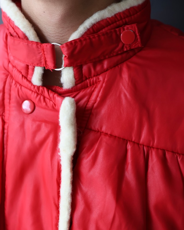 Snap button short down jacket