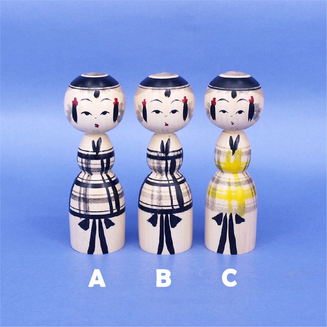 《 弥治郎系・池内潮音 工人 》こけし　本人型　3寸