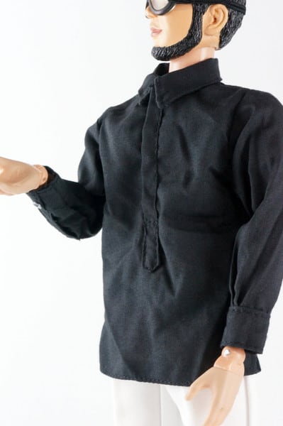 ドール服 1/6 男性用27 ドイツ軍戦車兵 長袖黒シャツ DA130 - 画像3