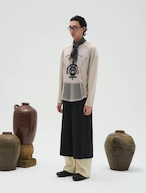 7440 37 1 Double Color Mesh Long Sleeve Tee