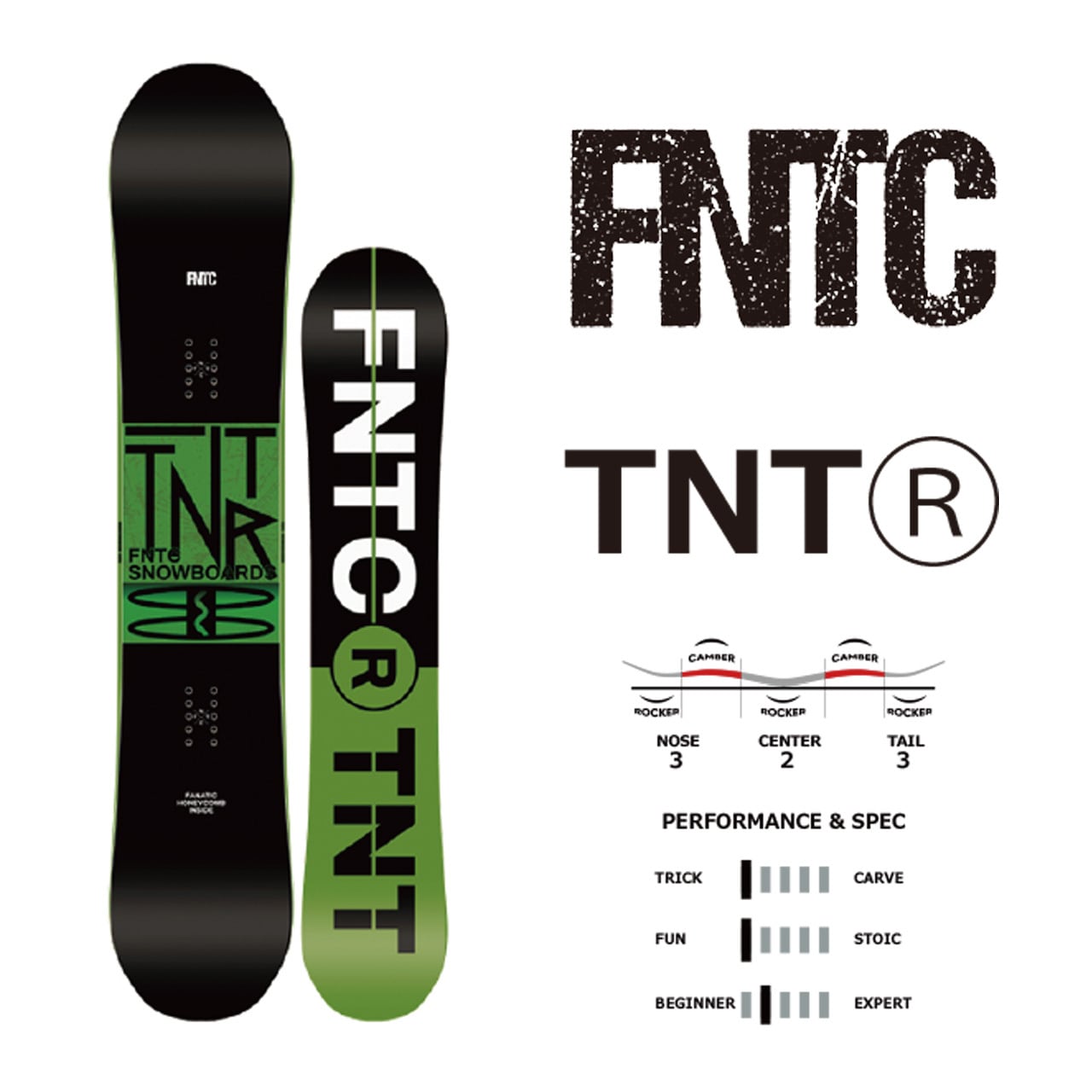 スノーボード　fntc tnt 157cm ダブルキャンバー