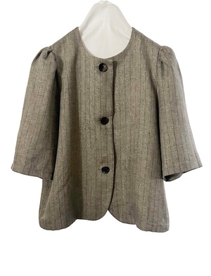 OKIRAKU<metalic linen blouse