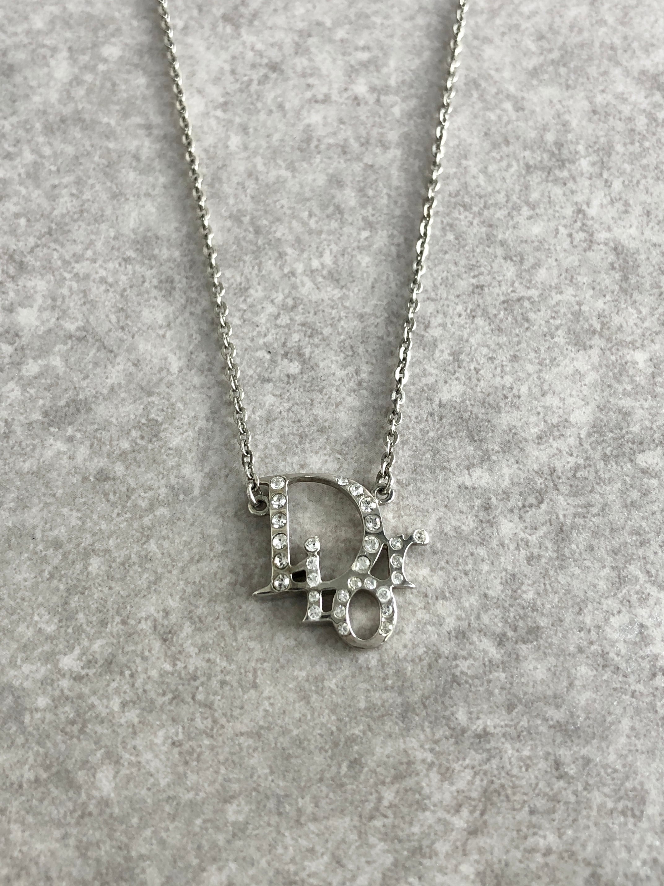 Christian Dior クリスチャン ディオール ネックレス シルバー DIOR