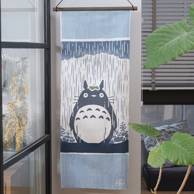 【5/31発売】となりのトトロ　本染め手拭い / てぬぐい　雨縞 あめしま（1891）