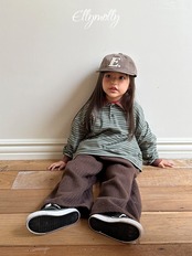 エリーモリー / ELLY MOLLY / クリックピーチ襟付きTシャツ / 韓国子供服 / ジュニア / 26winter〖取寄〗*13~19号*
