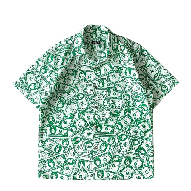 Mountain Open Aloha shirt  / Green Back  1980s-1990s