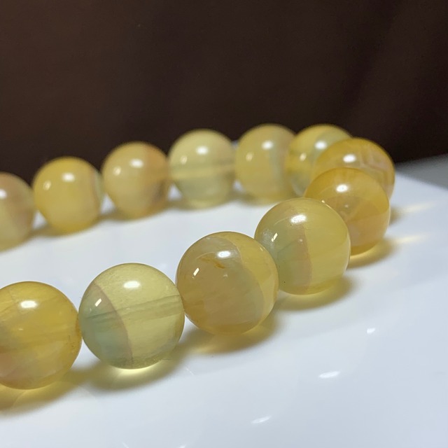 フルーツの様なミルキーイエローフローライト・ブレスレット