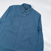 Eddie Bauer エディーバウアー ストライプ柄 長袖シャツ XS/ブルー系 メンズ