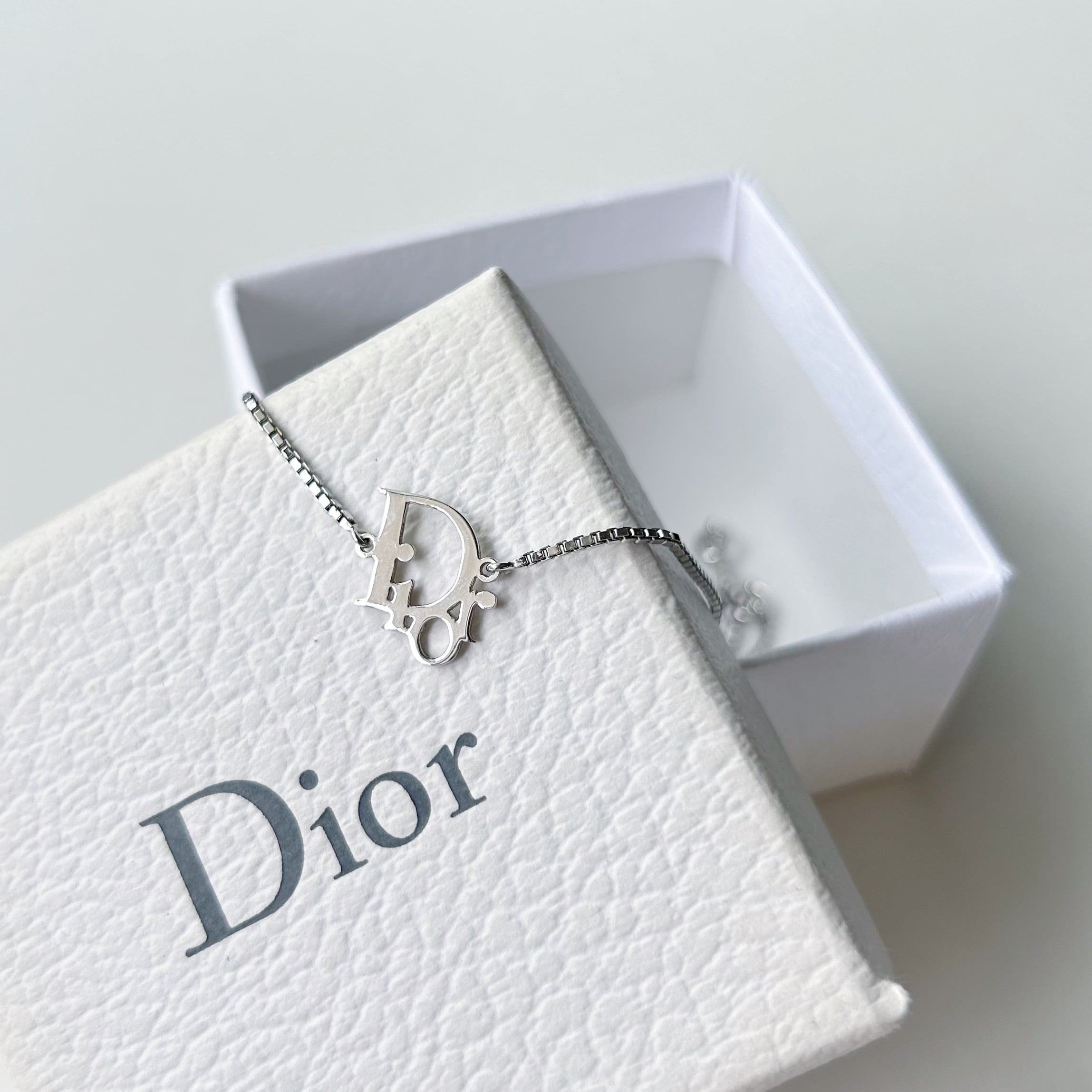 N6194】Christian Dior logo choker necklace/クリスチャンディオール  
