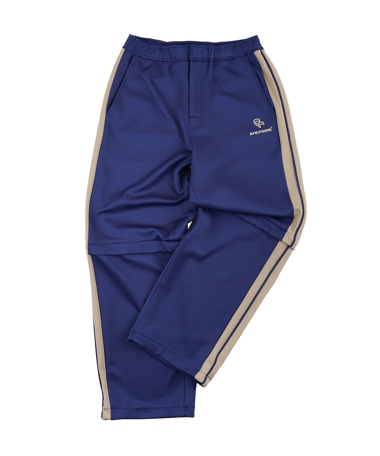 【#Re:room】SIDE LINE 2WAY WIDE TRACK PANTS［REP227］