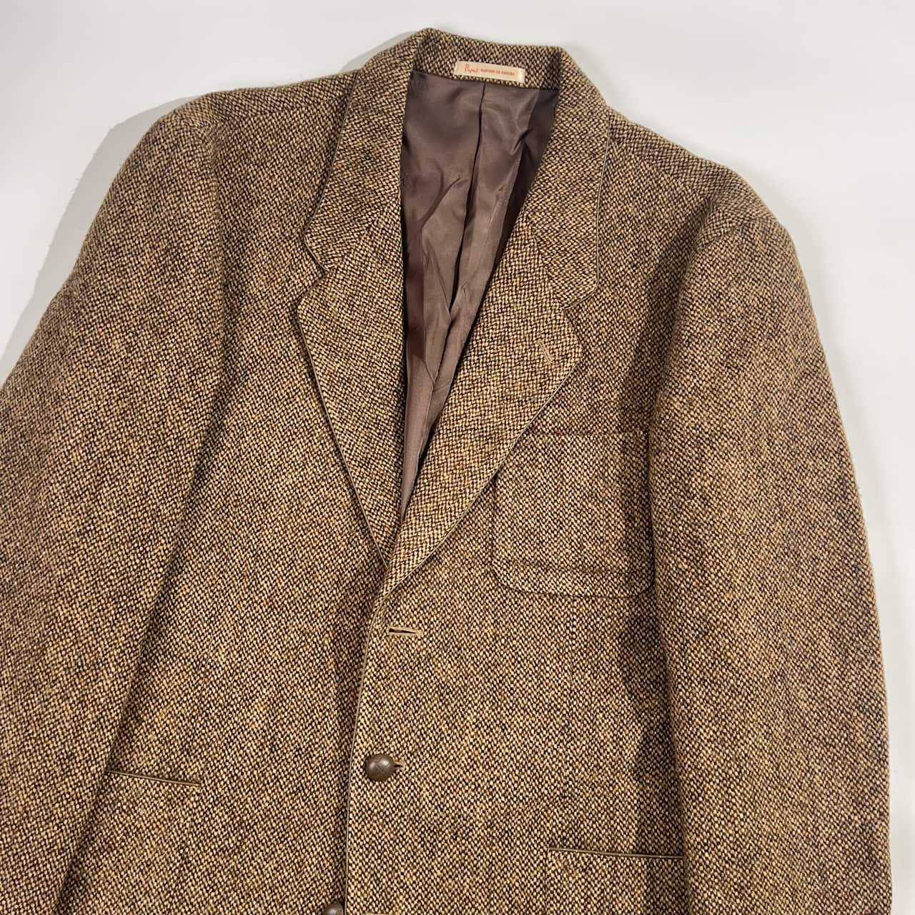 PAPAS パパス × Harris Tweed ハリスツイード くるみボタン ウール