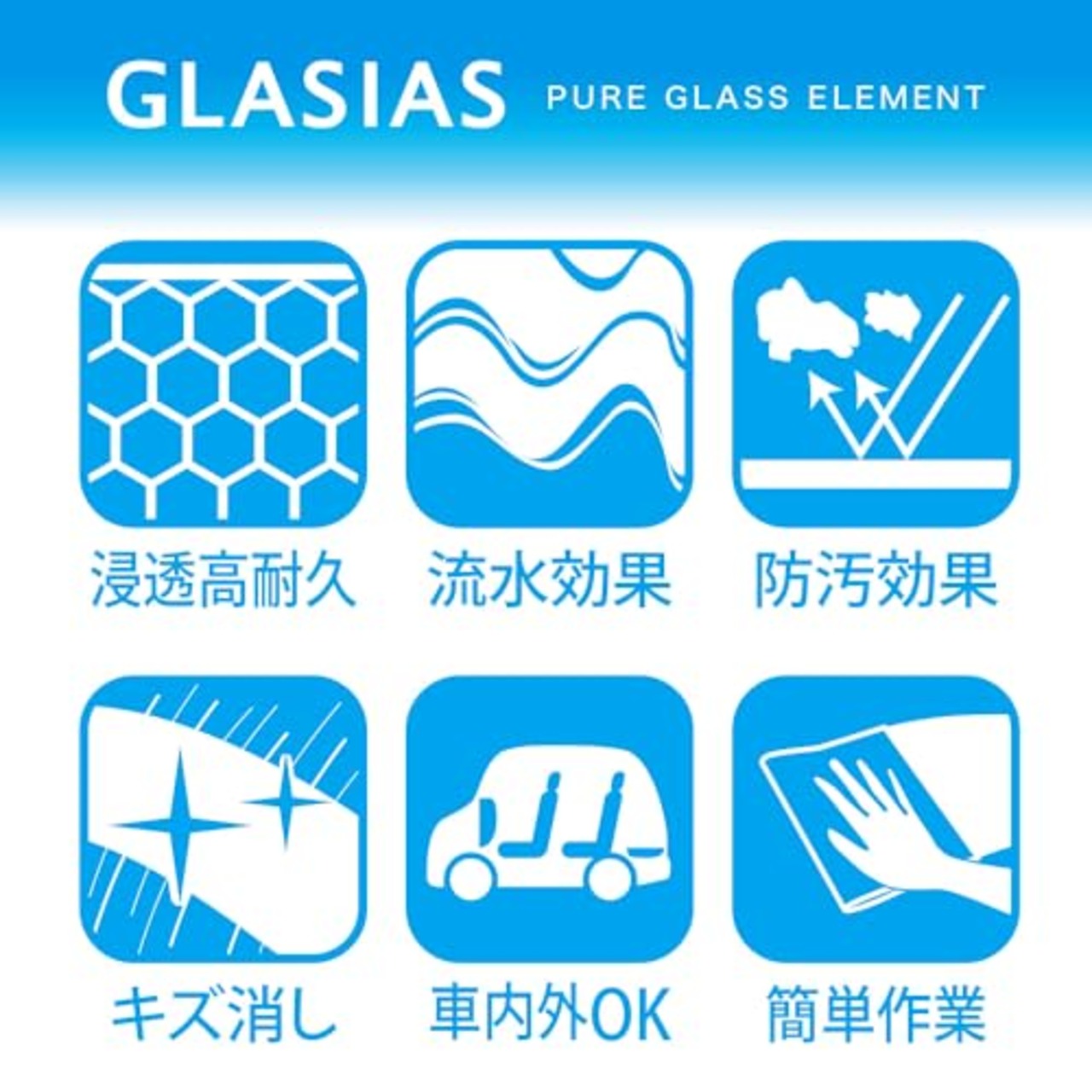 プロスタッフ(Prostaff) 洗車用品 ガラス系ボディーコーティング剤 グラシアス マイクロファイバークロス×2枚付き 220ml S143