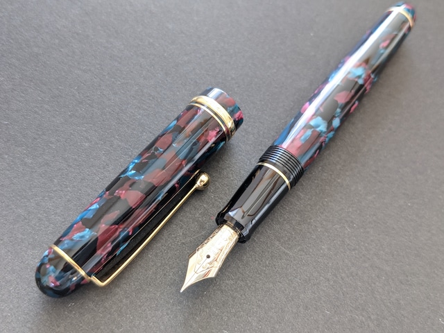 1997　パイロット カスタム レガンス２ レッド&ブルー　PILOT CUSTOM LE　（細字）　14K　　　　　02389＊