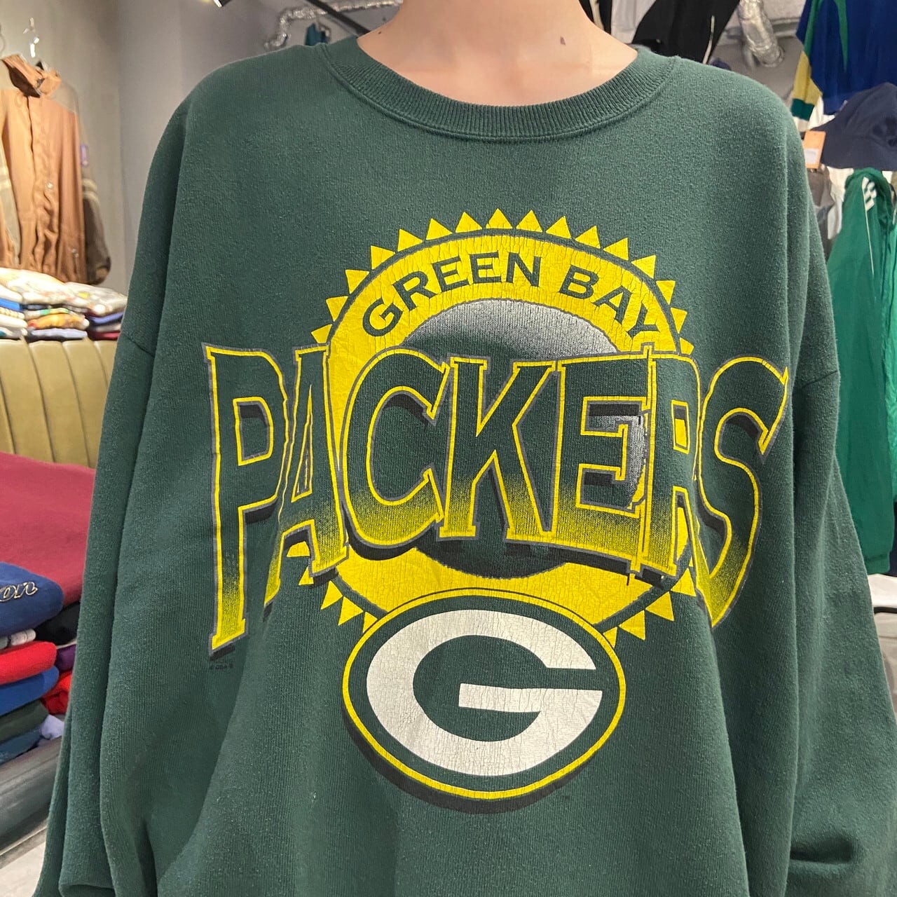 90年代 グリーンベイ・パッカーズ チームロゴ スウェットシャツ メンズ