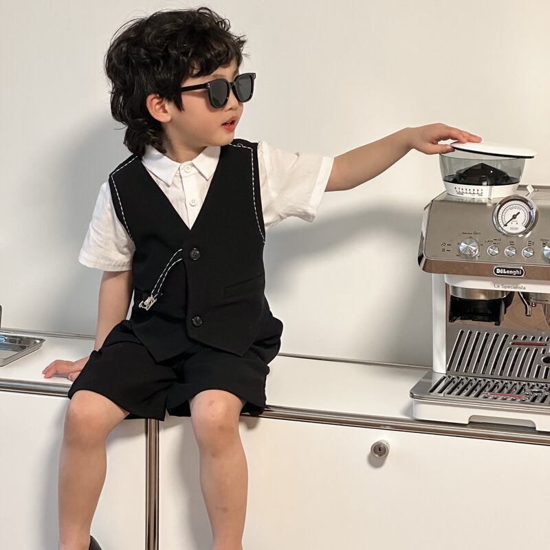 予約」90-160cm 男の子 半袖フォーマル 夏新作 4点セット | 子供服の 