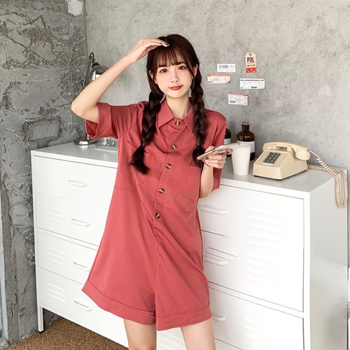 ✞ ジャンプスーツ ジャンパースカートスタンダード♥カワイイ♥半袖スリーブショートパンツ レトロ ✞ゴスロリ SM ミリ 甘ロリ クラロリ 和ロリ エレガント 黒ロリ 姫ロリ 華ロリ BB-BB4578953