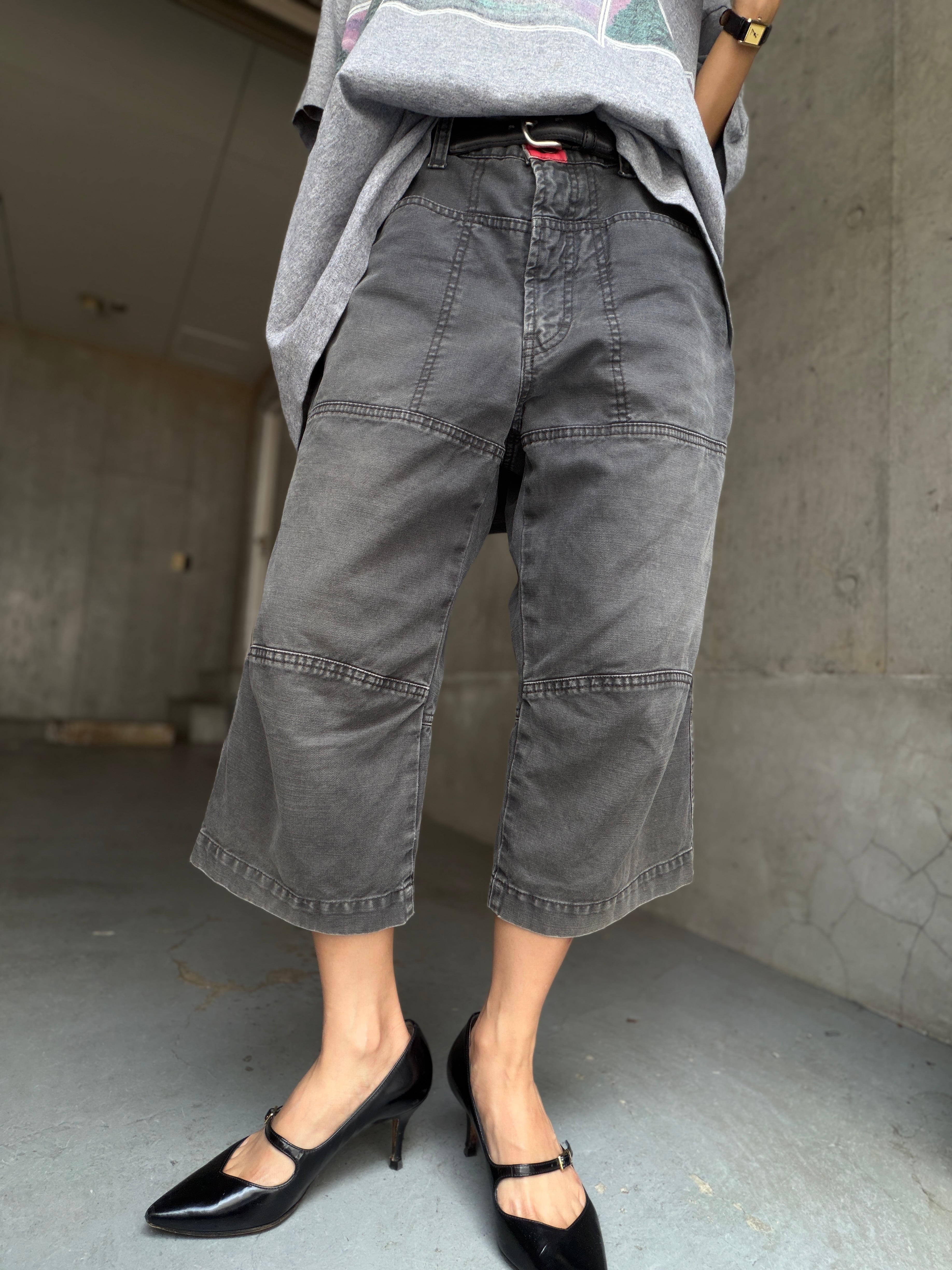 (PT868)MARITHE FRANCOIS GIRBAUD cropped denim pants