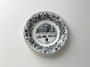 Creil et Montereau 　クレイユモントロー /  　“Proverbes  Rébus”　謎解き絵皿　グリザイユプレート　c