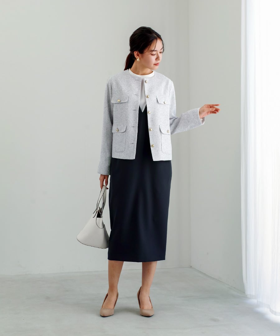 SALE 30％OFF】【 きちんと華やぐ 】 ミックスカラーツイード・ノー