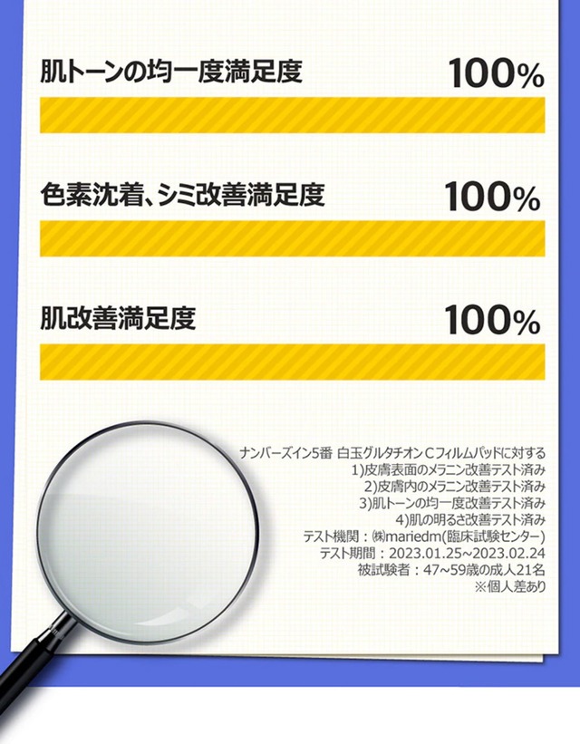 【即日発送】 numbuzin　白玉グルタチオンCフィルムパッド (+ 白玉グルタチオンC美容液)