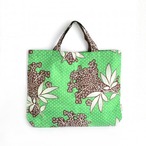 アフリカ布 パーニュ レッスンバッグ グリーン