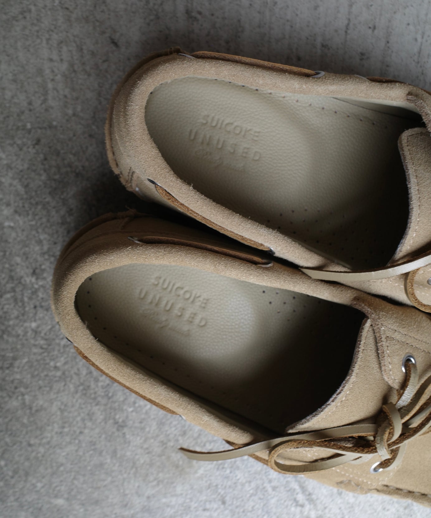 UNUSED / UH0633 SUICOKE DECK SHOES VIBRAMSOLE(BEIGE) | AfterSchool