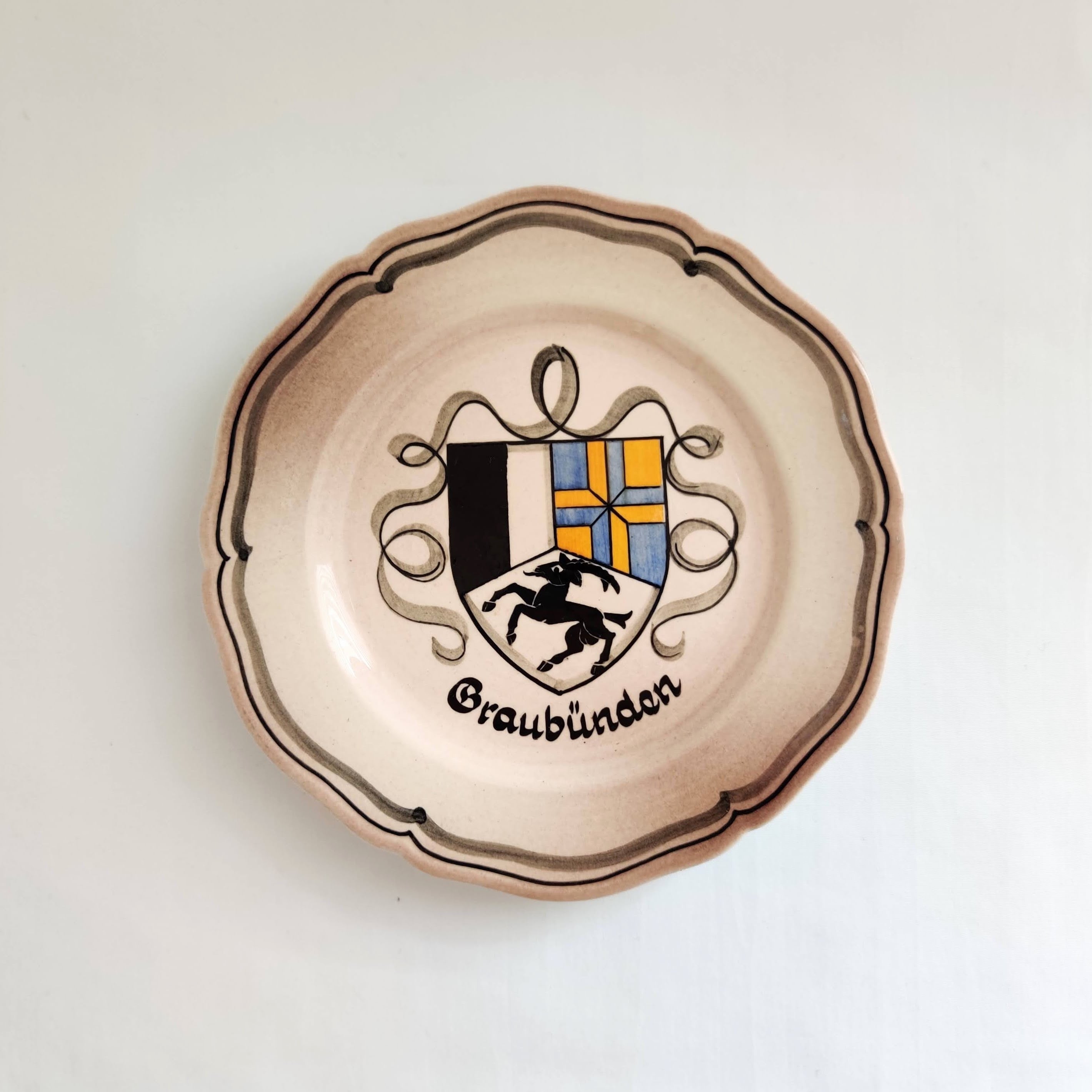 ヴィンテージ 陶器 GR 飾り皿 スイス ヨーロッパ アンティーク