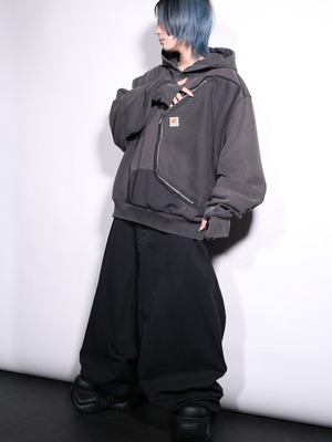 REMAKE / ”Carhartt” side-zip pocket hoodie