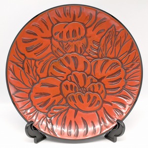 飾皿・大皿・漆器・No.230720-07・梱包サイズ80