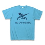 NO CAP NO RIDE Tシャツ　シーブルー