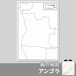 アンゴラの紙の白地図