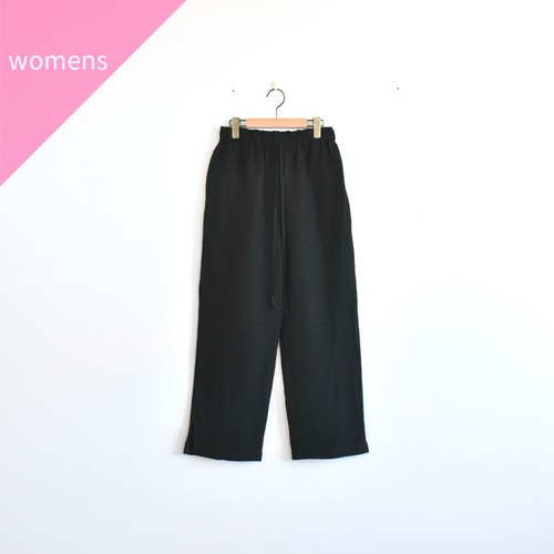 MANON | RAYON LINEN SLIT EASY PANTS　レーヨン リネン イージーパンツ