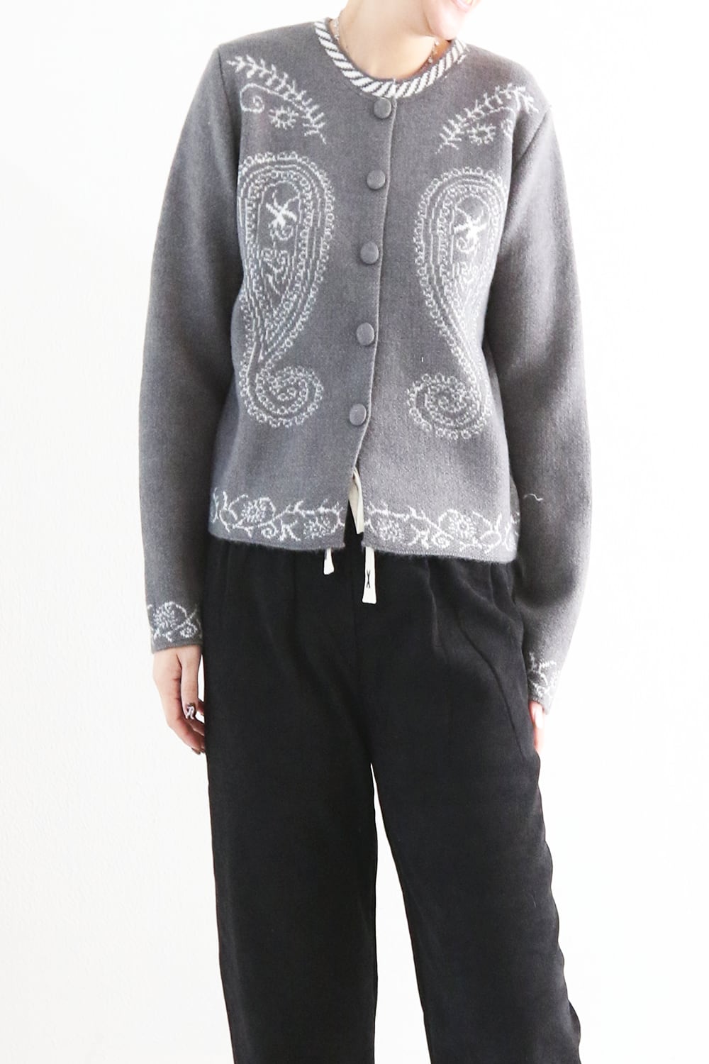 ペイズリーニットカーディガン(W5W6041H)