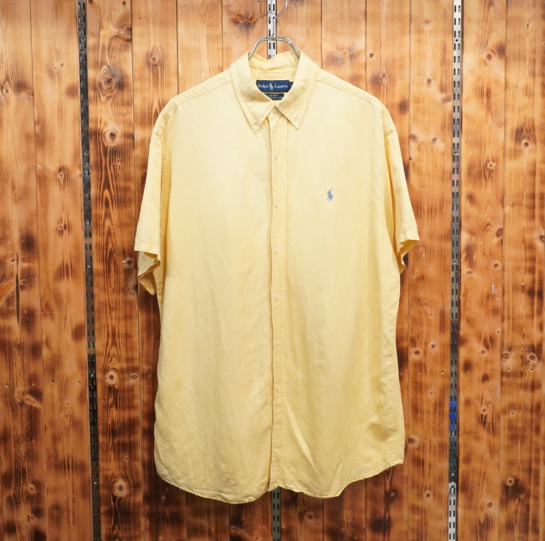 90s ralphlauren blake 半袖シャツ シルク リネン L/ラルフ 90s ralphlauren blake 半袖シャツ シルク リネン L/ラルフ