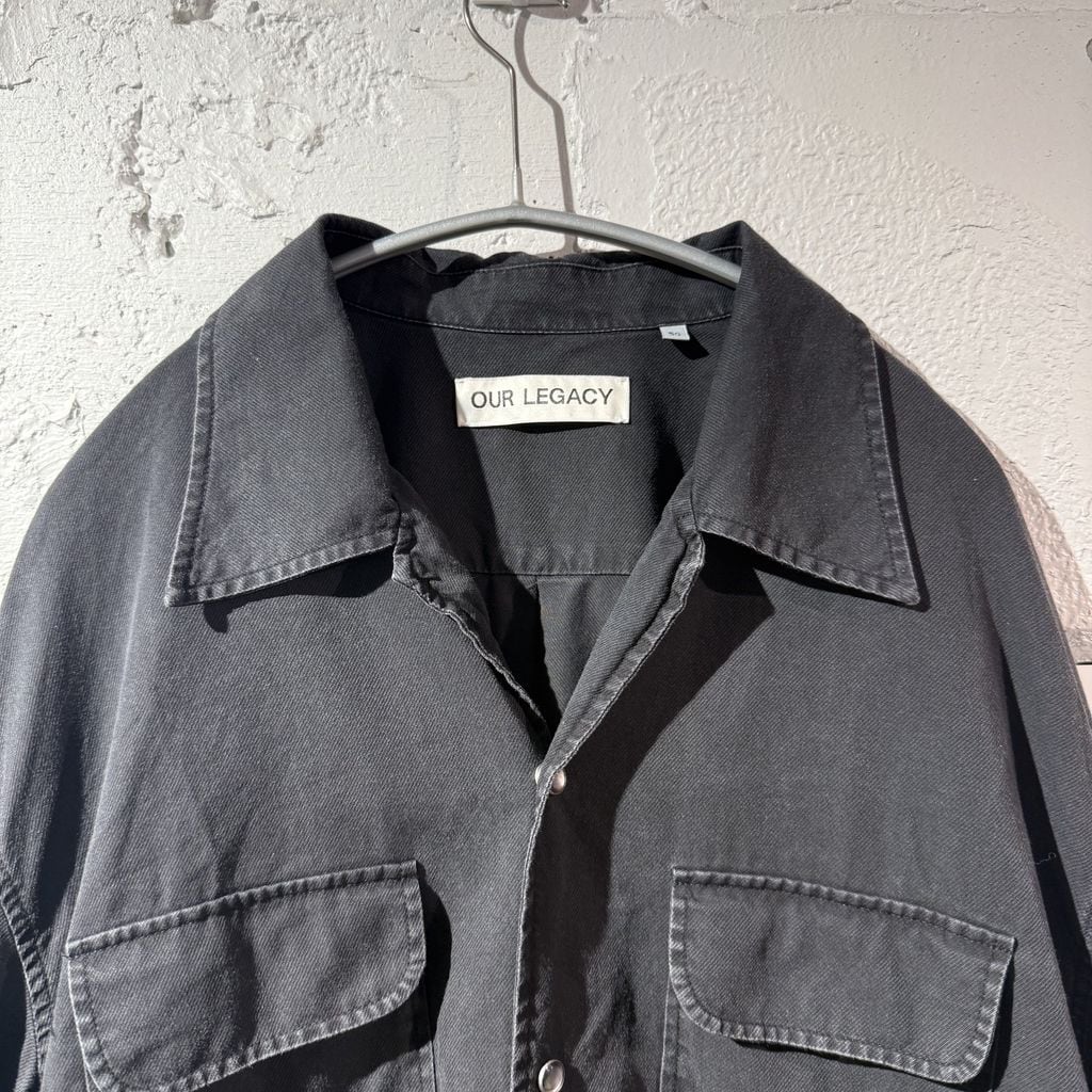 OUR LEGACY アワーレガシー POCO SHIRT Black Cosmic Twill ワーク